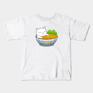 Chubby Cat Katsudon Kids T-Shirt